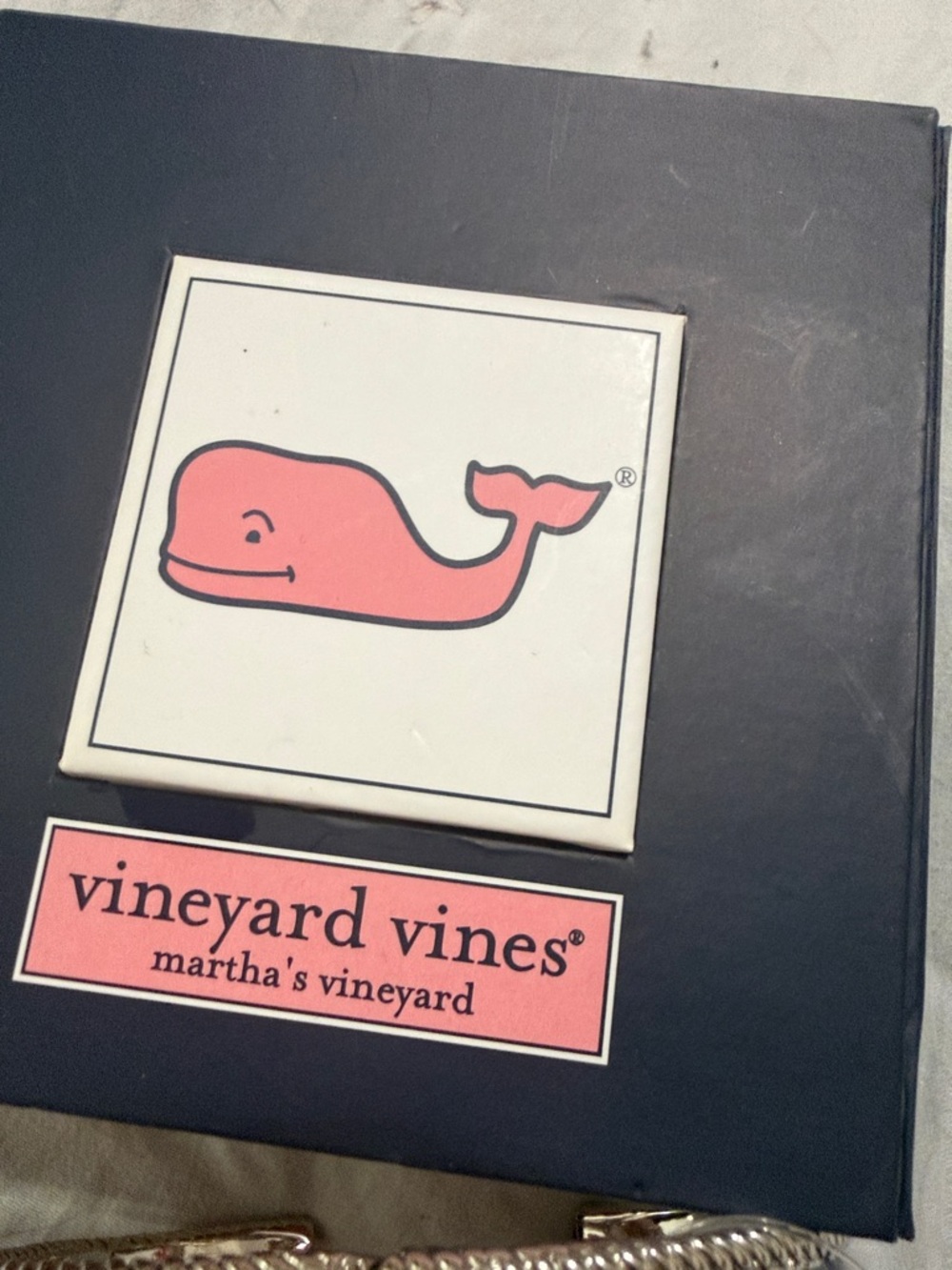 Vineyard Vines Navy Enamel and Silver Rope Bangle Bracelet-new with tags - Picture 6 of 7